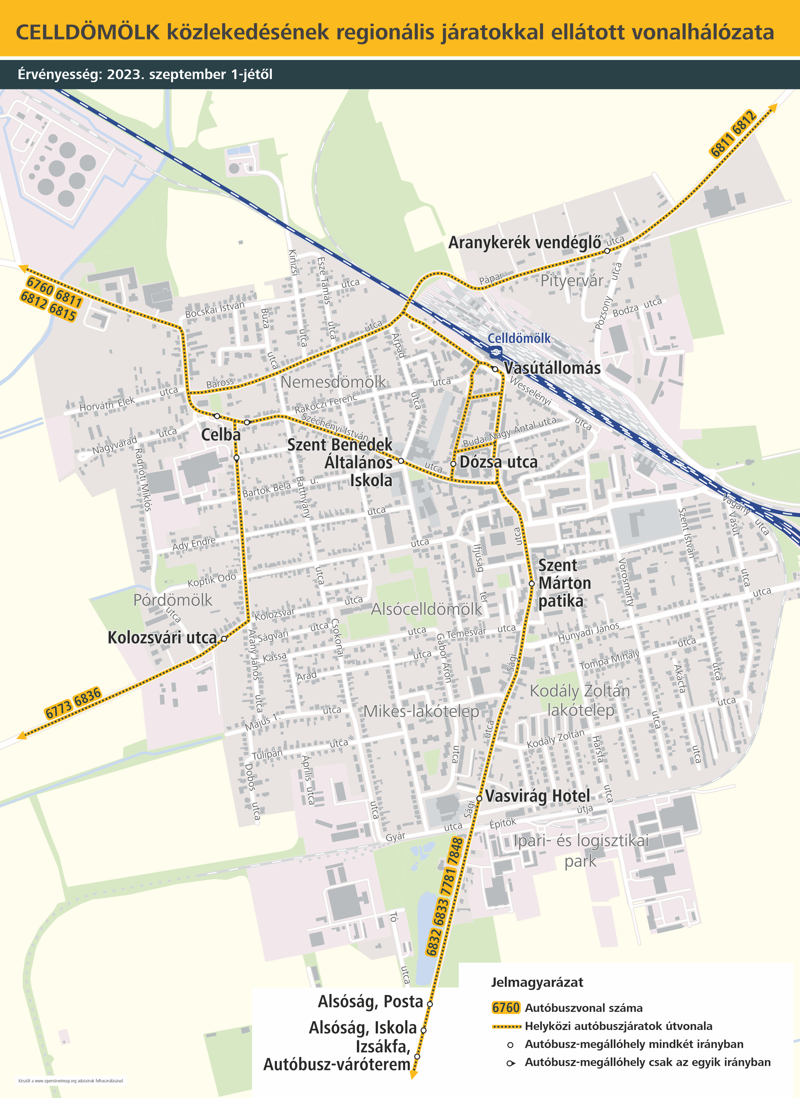 Celldömölk helyközi-helyi közlekedése.