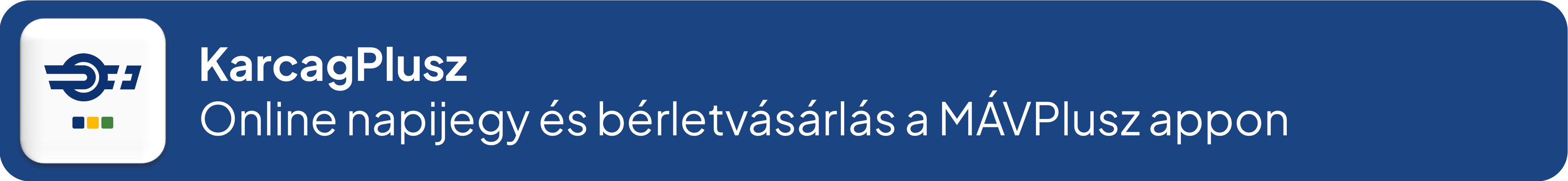 Karcag Plusz – online napijegy és bérletvásárlás a MÁVPlusz appon